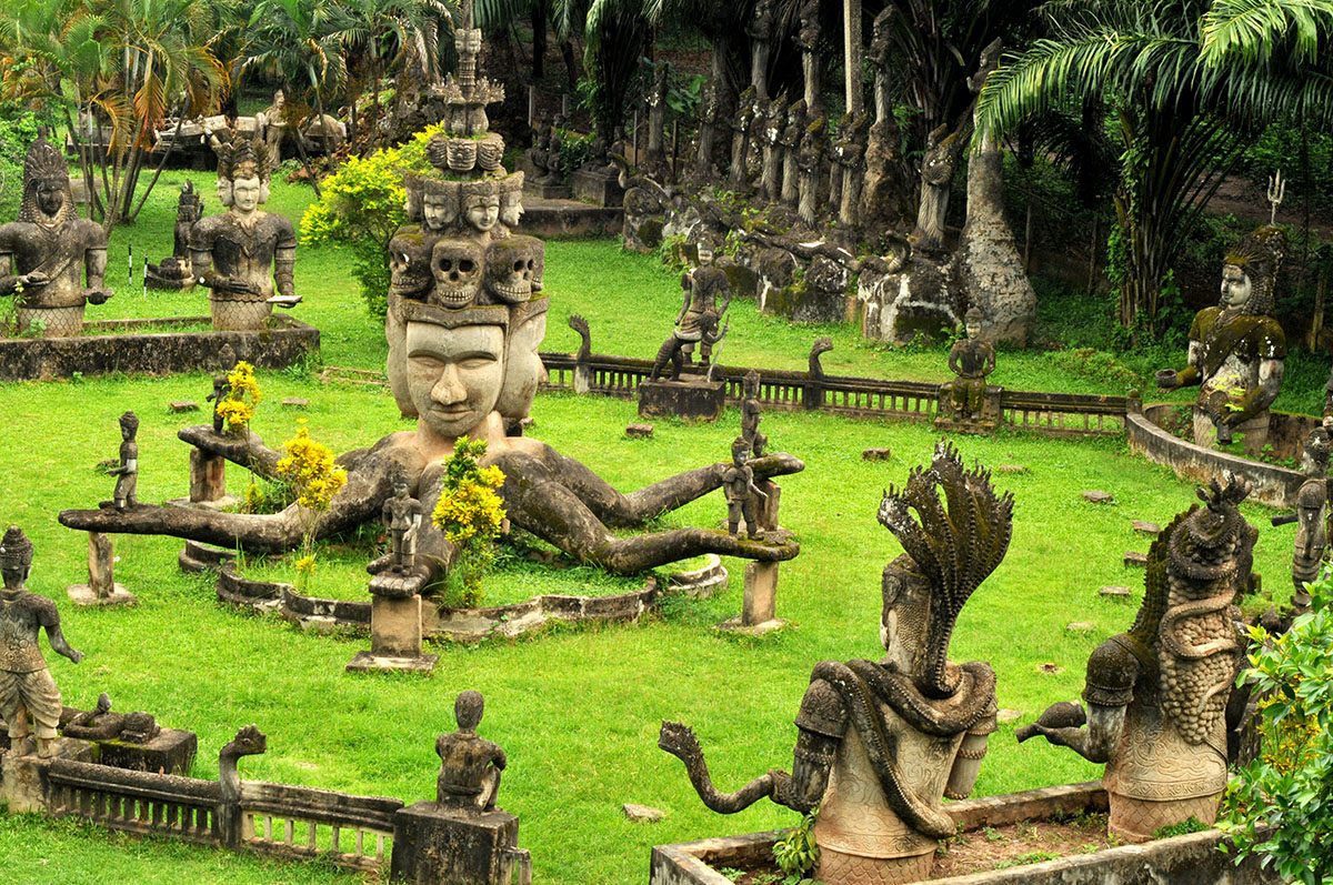 buddha statues in vientiane,laos