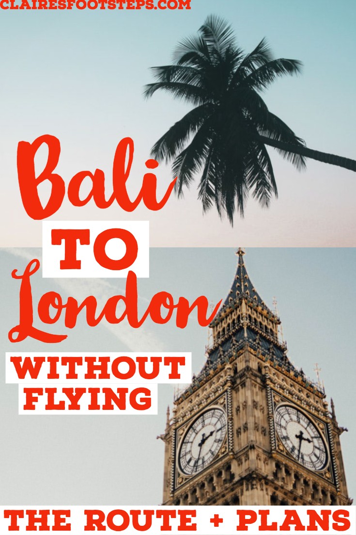 I'm traveling from London to Bali overland! If you're interested in traveling without flights from Bali to London, check out this post for how to do it. #overland #traintravel #london #bali