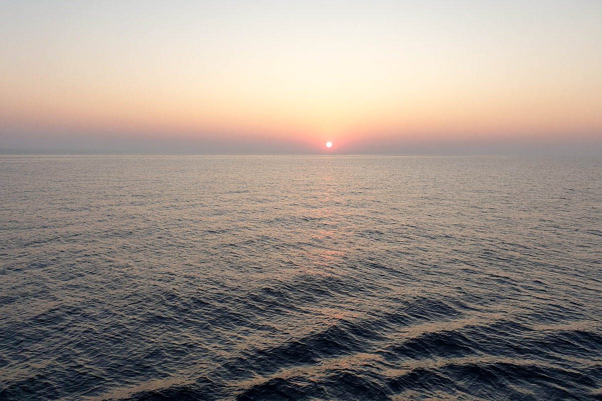 Caspian Sea at sunset