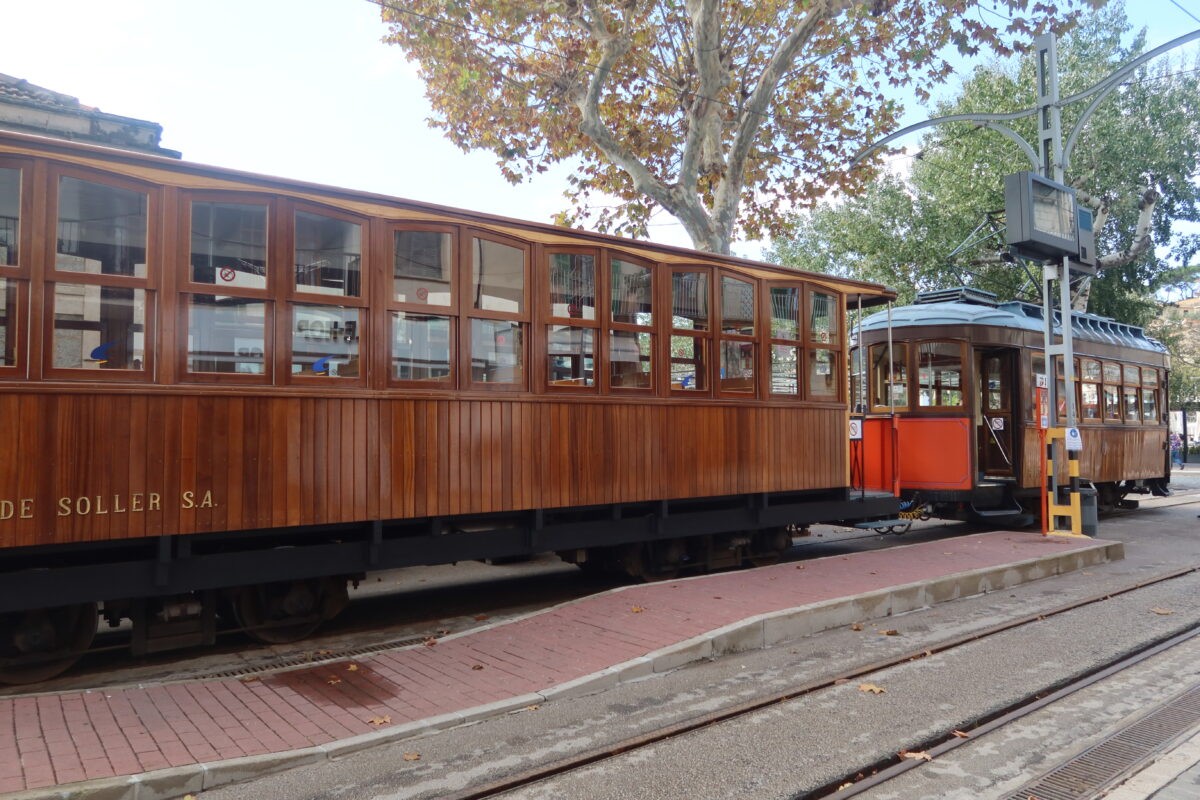 Wooden tram in Port de Soller