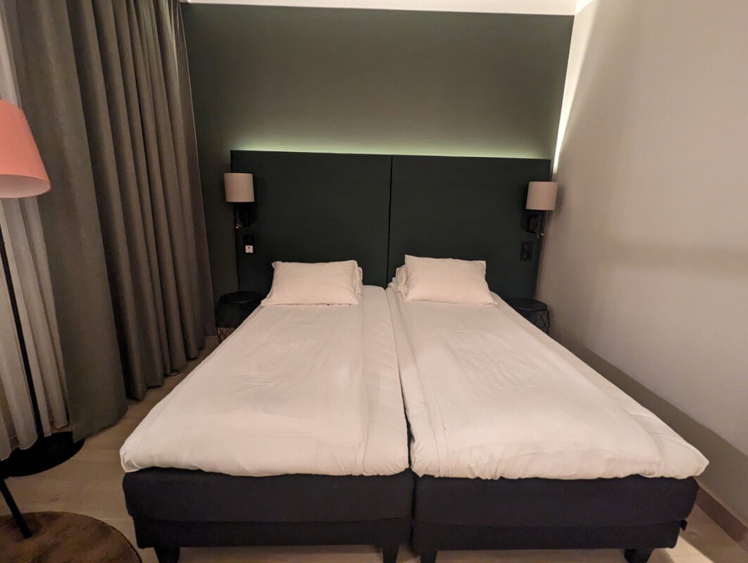Comfortable beds in the Scandic Torget hotel