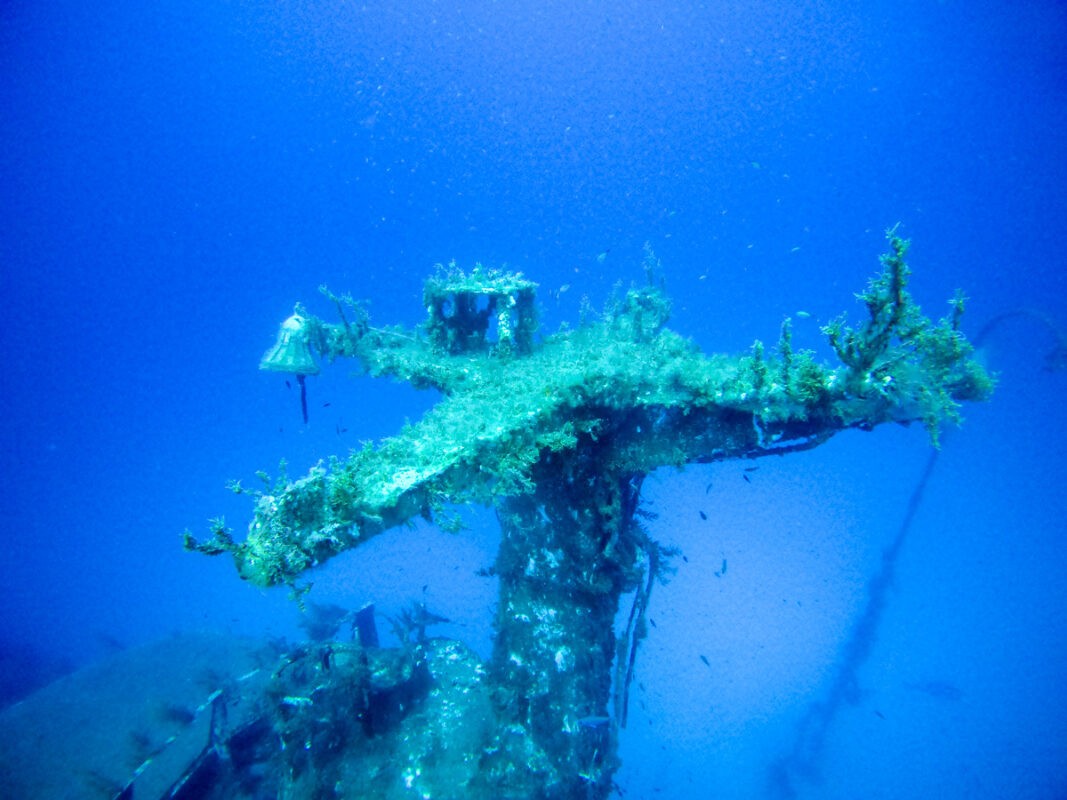 Part of P29, the Maltese wreck that's 30 metres underwater at Cirkewwa