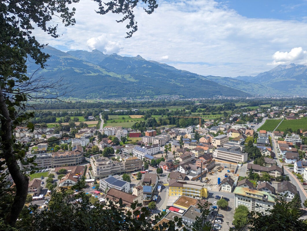 View of Vaduz from near the castle