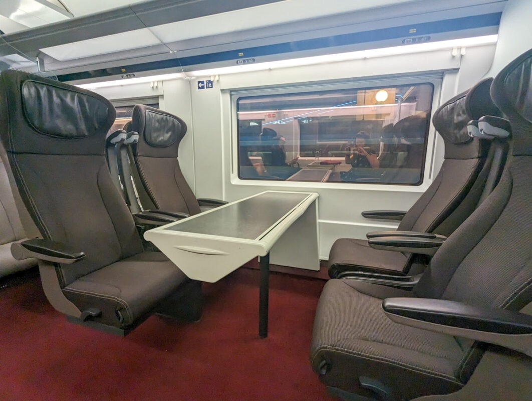 Seats in Economy Premier on the Eurostar