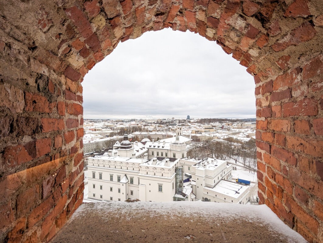 Looking out over the Old City of Vilnius