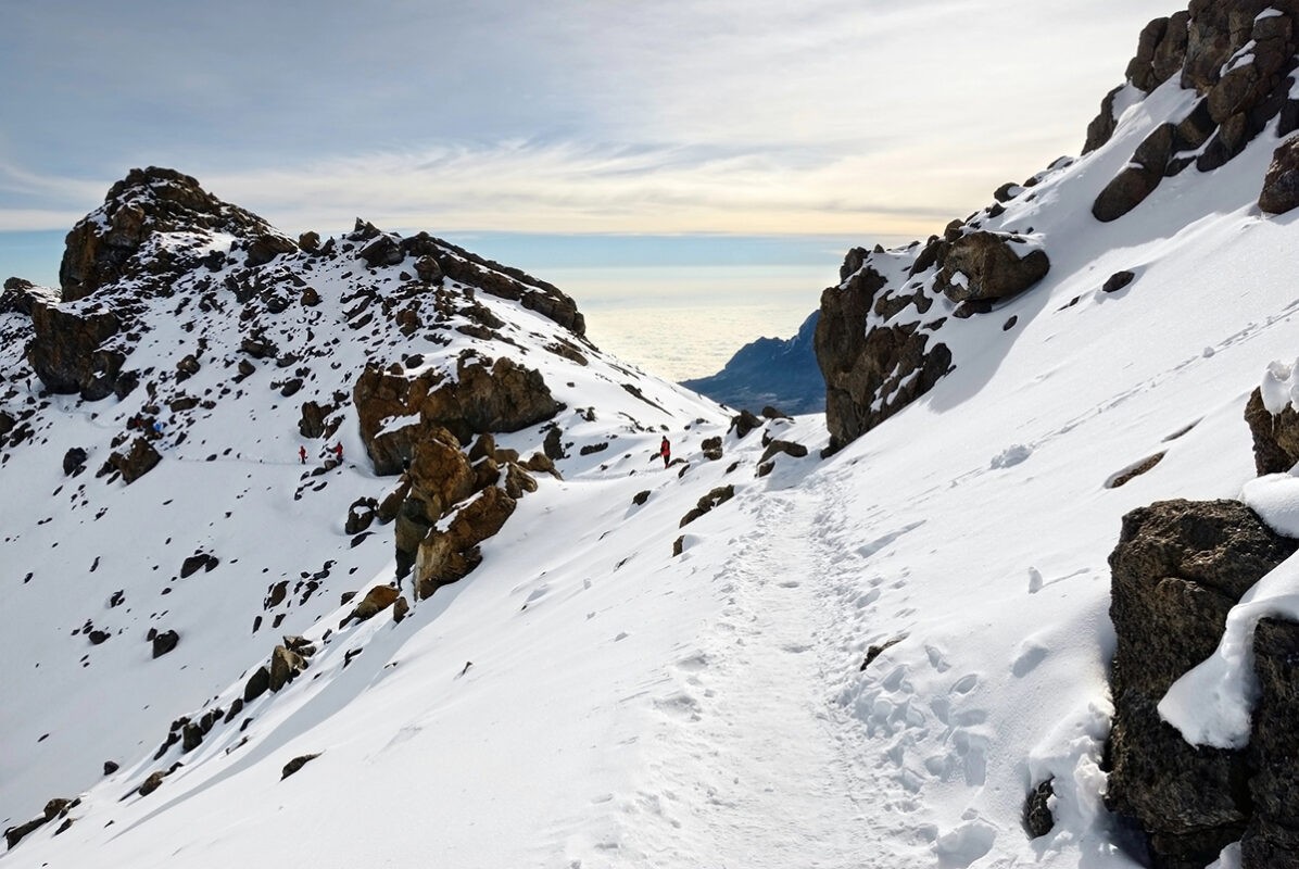 Snowy route to Kilimanjaro